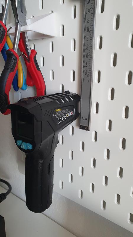 Ikea Skadis Peg Board holder for Mestek Infrared Thermometer