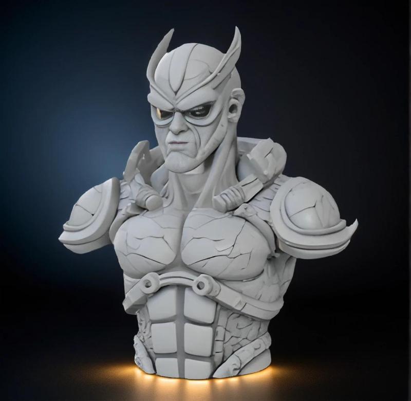 Guyver Head Bust 3D Model - STL Printable Sci-Fi Robot