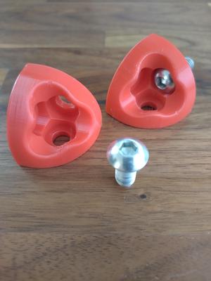 Corner connector for 30mm round aluminum profile
