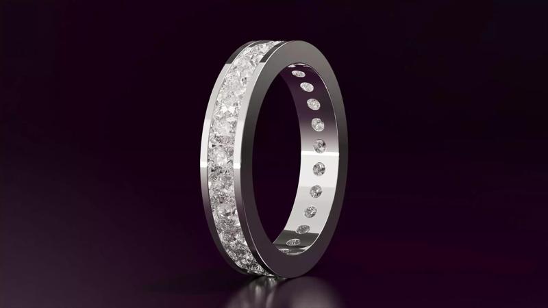 round cut eternity ring 54EU SIZE