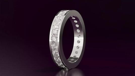round cut eternity ring 54EU SIZE