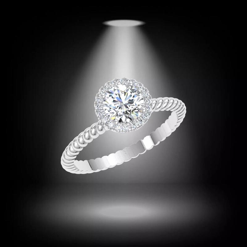 ROUND CUT SOLITER DIAMOND RING