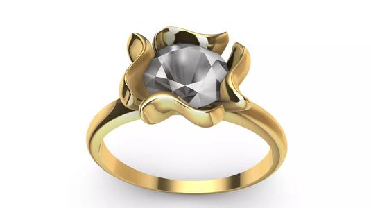 flower petal ring stl verified