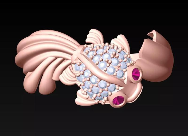 Four Tailed Fish Ring - SN581
