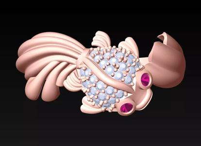 Four Tailed Fish Ring - SN581
