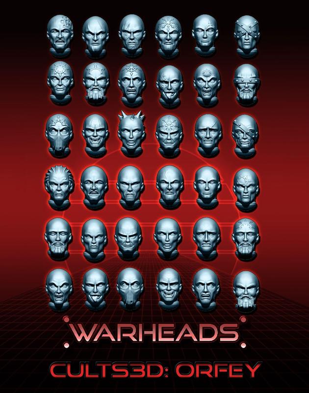 The faces of Evil! - (18 + 18 Blasphemous heads!)