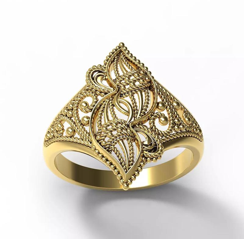 Filigree Lace Floral Ring R 31