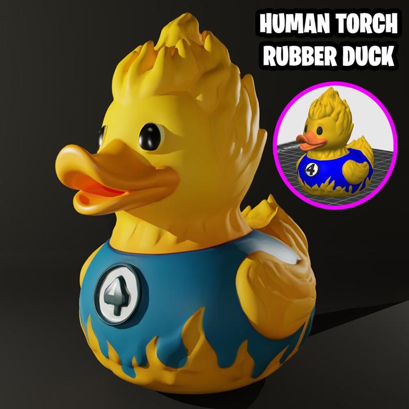 Rubber Duck - Human Torch Johnny Storm from The Fantastic Four