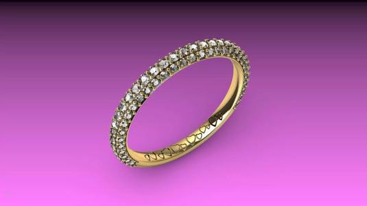 heart engraved diamond ring stl verified