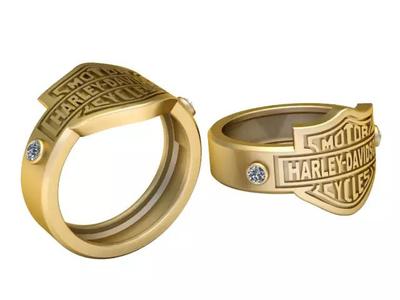 Harley Davidson Ring 3D PRINTABLE  MODEL
