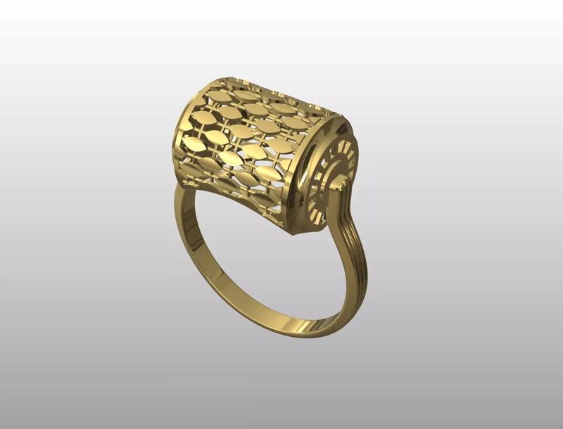 Golden Cage Ring