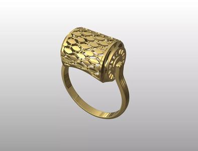 Golden Cage Ring