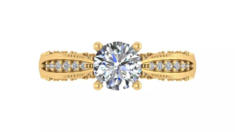 Exquisite Blue Sapphire and Diamond Engagement Ring