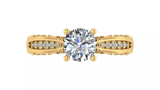 Exquisite Blue Sapphire and Diamond Engagement Ring