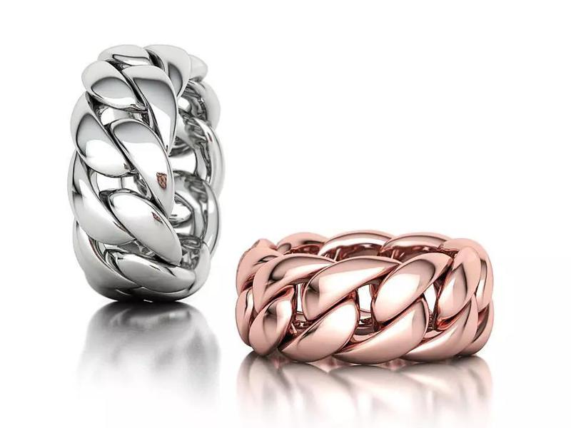 Heavy Cuban Chain Ring Miami Cuban Ring 3dmodel 5-8US sizes