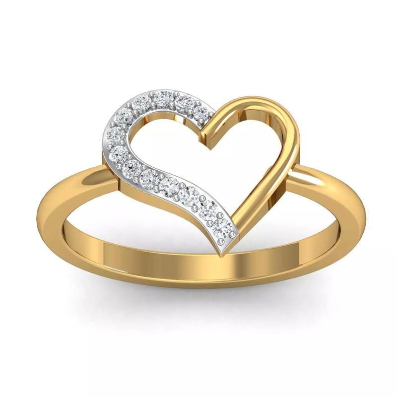 Heart Wedding Engagement Ring 3dm STL FBX OBJ Render Details