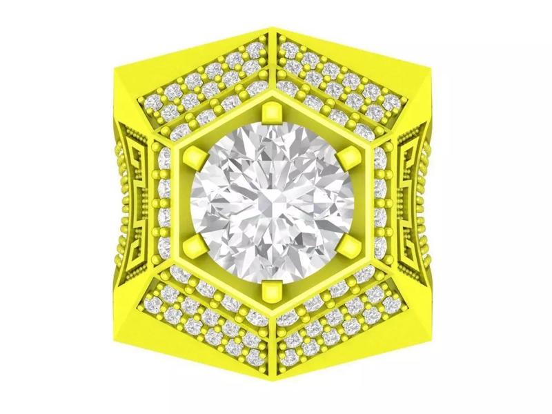 7084 Luxury Korean Style Diamond Men Ring