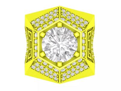 7084 Luxury Korean Style Diamond Men Ring
