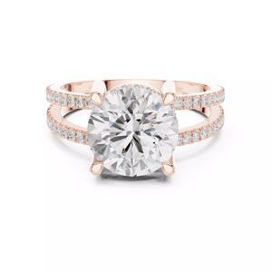 3CT Round Cut Diamond Split Shank Wedding Ring 3DM STL Video