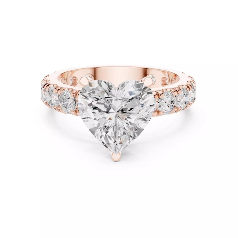 3CT Heart Cut Diamond Engagement Wedding Ring 3DM STL Video