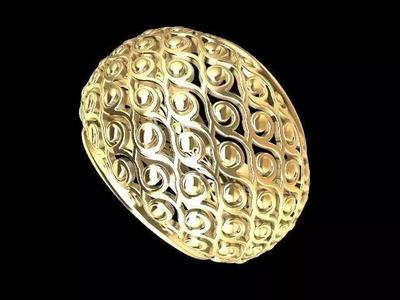 9 Modern jali tile ring  stl verified