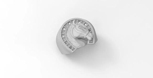 anillo herradura caballo