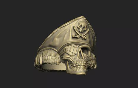 Pirate ghost  Caribbean skull death captain cannibal design