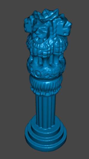 Wooden Ashoka Pillar