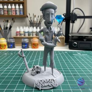 Guybrush Threepwood – Monkey Island 3 Diorama | STL 3D Print Presupported