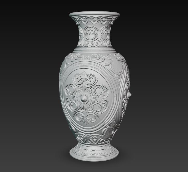 DECORATIVE VASE IN RELIEF OF COLLECTION 124