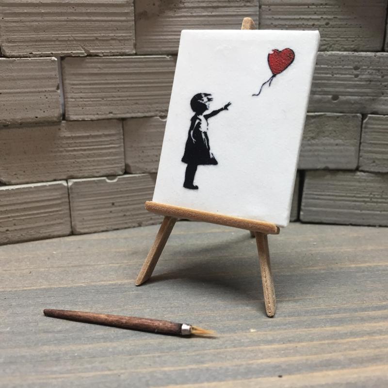 Miniature Easel and Canvas