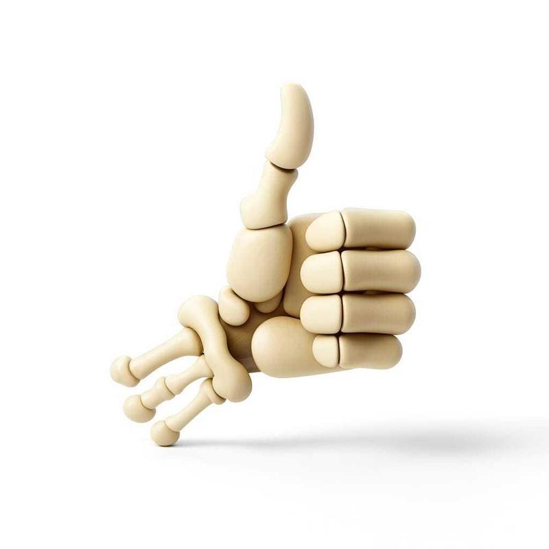 Skeleton Thumbs Up Hand – Funny 3D Printable Model