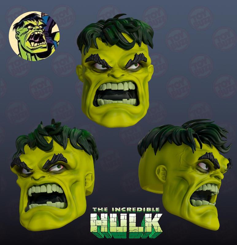 Hulk head for Marvel legends Bruce Timm style