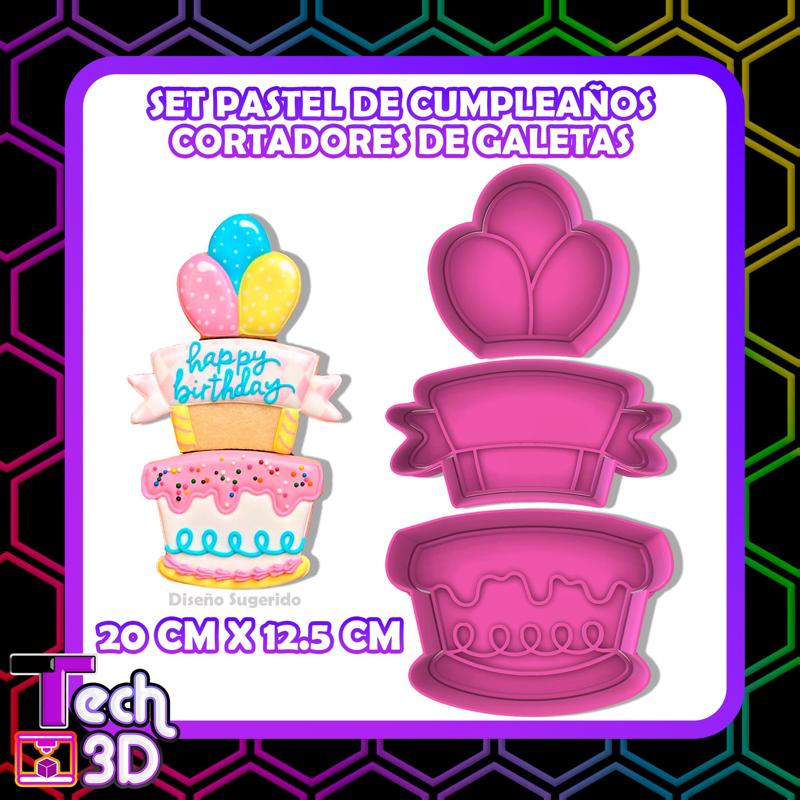 HAPPY BIRTHDAY CAKE COOKIE CUTTERS/ HAPPY BIRTHDAY CAKE COOKIE CUTTERS