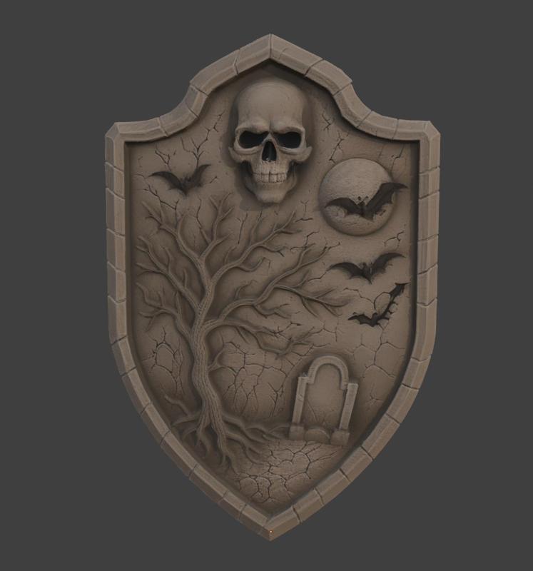 Haunted Tombstone Shield