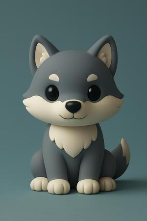Wolf Friend - Cute Sitting Wolf Figurine
