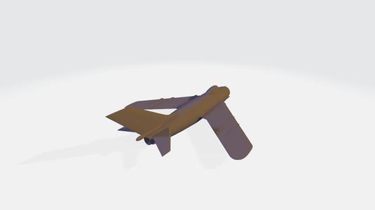 Mig 19 fighter jet - 3d model