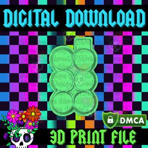 1.5" Circle Wax Melt Tray STL Freshie Housing