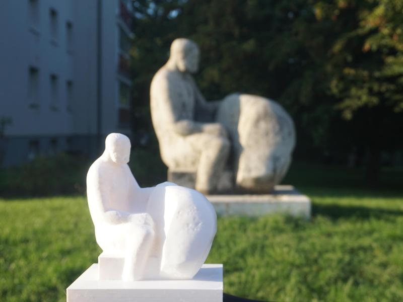 Man with a stone