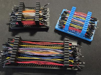Gridfinity Variable Length Jumper Wire Organizer (Remix)