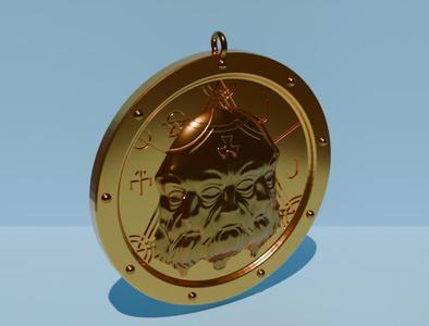 Medallion God of Light and Storm - Medallon Dios de Luz y Tormenta