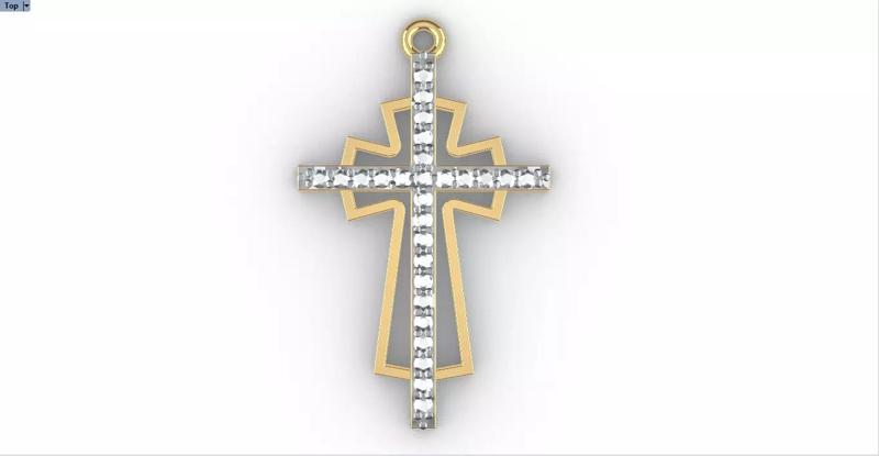 CROSS DIAMOND PENDANT