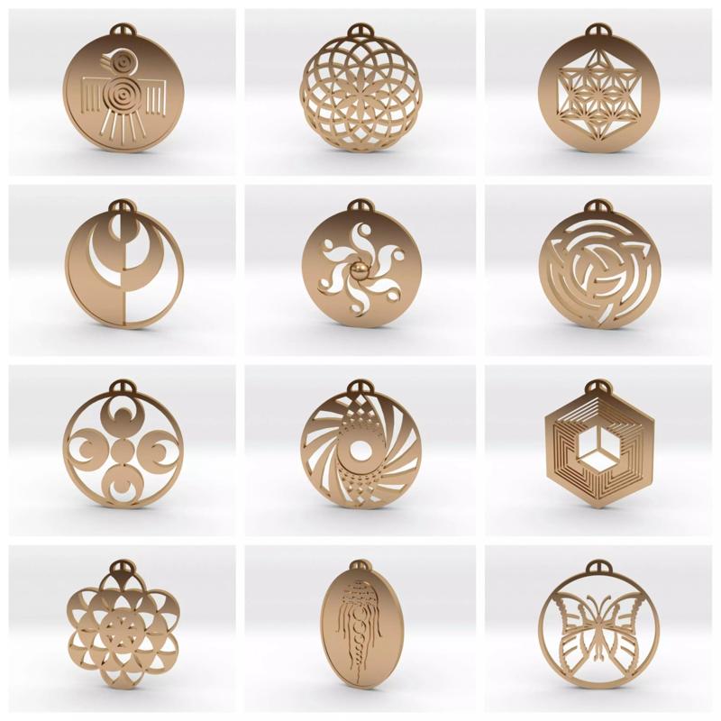 Crop Circle Pendants Pack IV