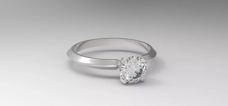 Engagement solitaire ring Tiffany type