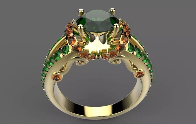 Ring emerald engagement