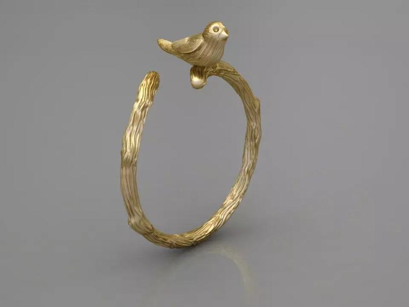 22-bird and branch ring