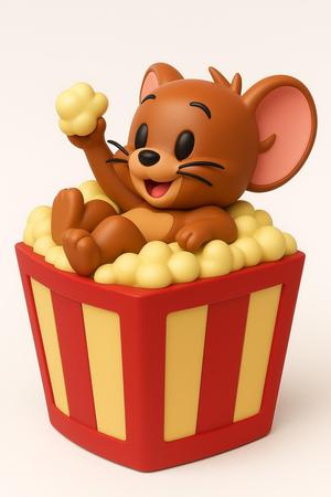 Cute Jerry in a Popcorn Box