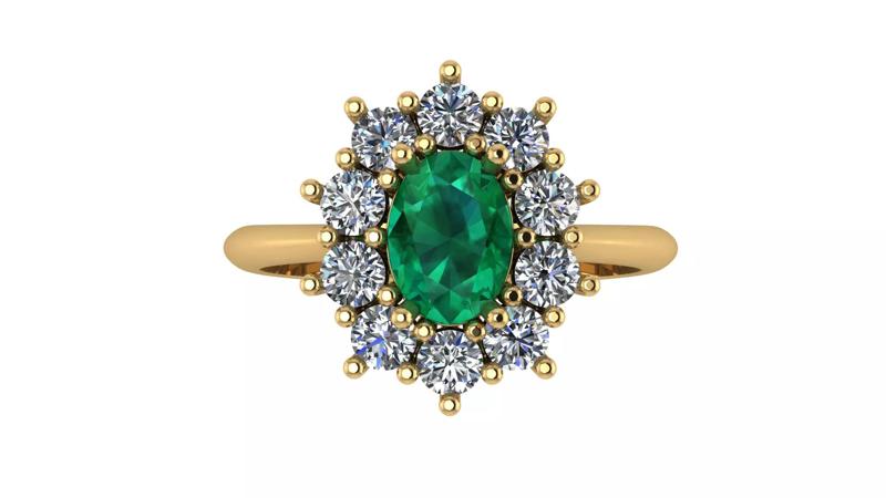 Queen ring 7x5 italian design