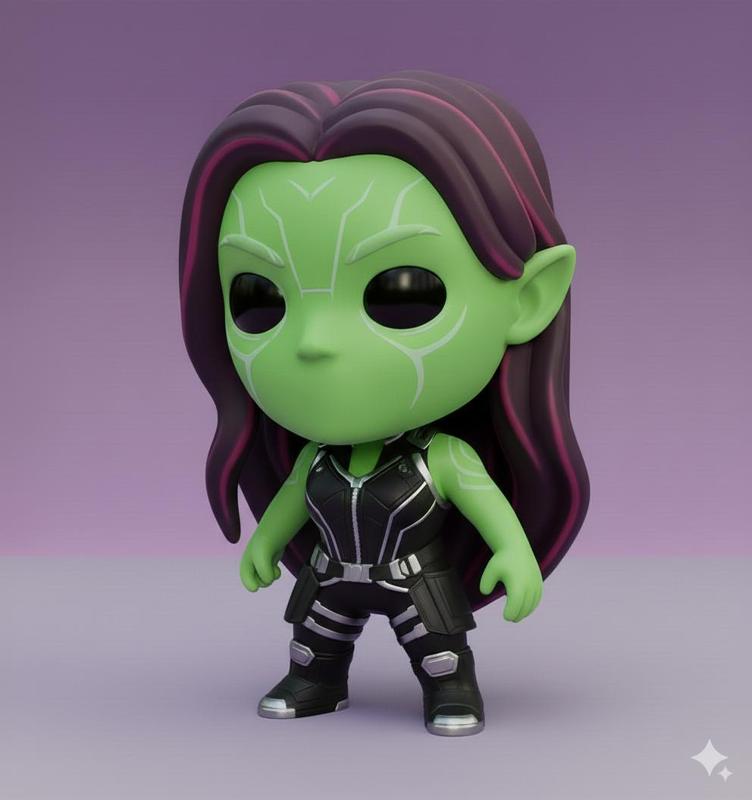 Gamora Kawaii Chibi - Collectible 3D Figure