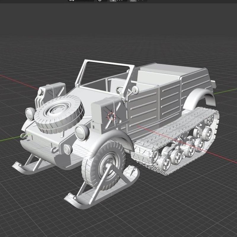 Kübelwagen Type 155 Half-Track (Scale 1/56)